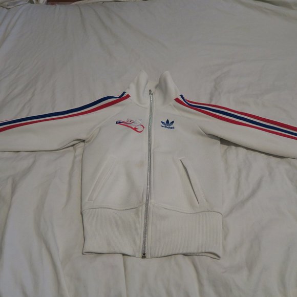 2006 Adidas Originals Puerto Rico San Juan Track Jacket Size 32 Rare Euro White - Picture 1 of 12